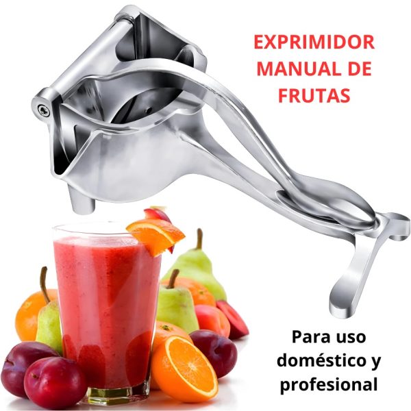 Exprimidor Saca Jugo Manual Metálico Frutas Naranja - Imagen 3
