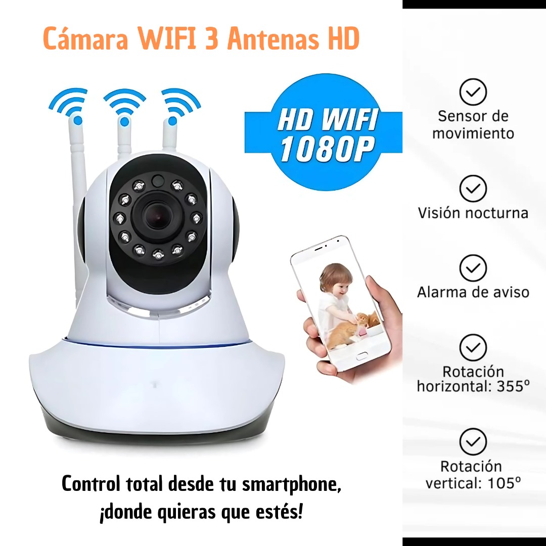 CAMARA WIFI 3 ANTENAS (V380PRO)