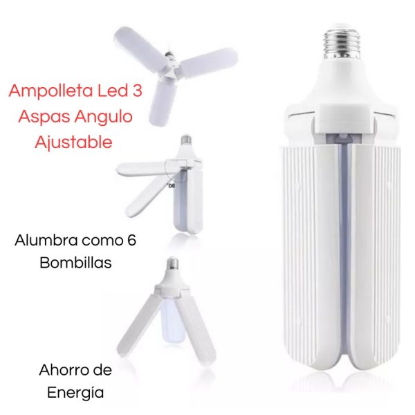 AMPOLLETA LED 3 ASPAS - Imagen 4