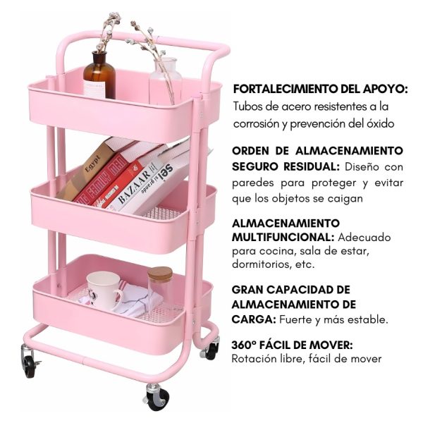 CARRITO ORGANIZADOR METALICO CON ASA - Imagen 10