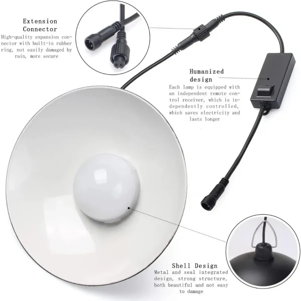 LAMPARA LED CON PANEL SOLAR - Imagen 3