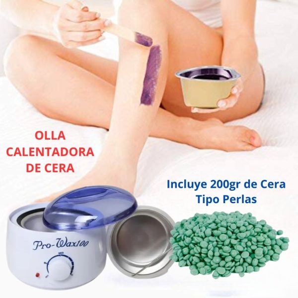 OLLA DEPILADORA MAS 200 GRAMOS D CERA (PRO- MAX100) - Imagen 2