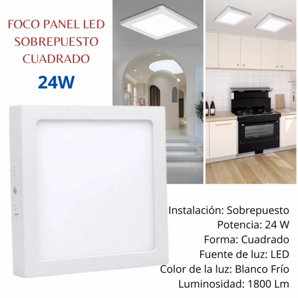 PANEL LED EMPOTRAR 24W CUADRADO - Imagen 11