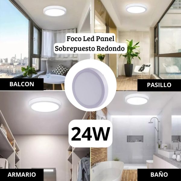 PANEL LED EMPOTRAR 24W REDONDO - Imagen 2