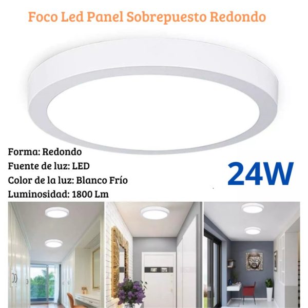 PANEL LED EMPOTRAR 24W REDONDO - Imagen 3