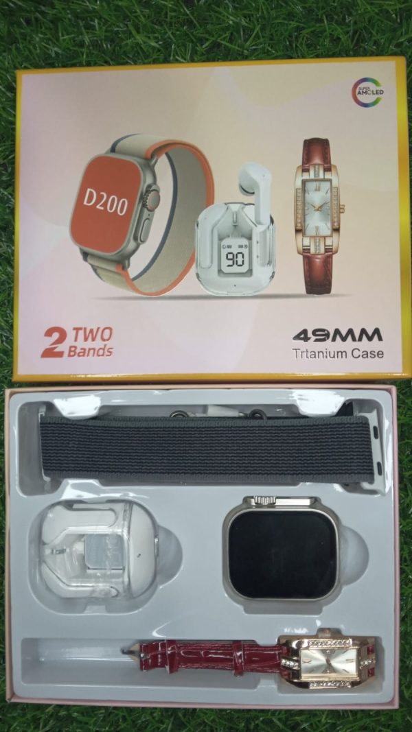 RELOJ SMART WATCH 3 EN 1 DE DAMA