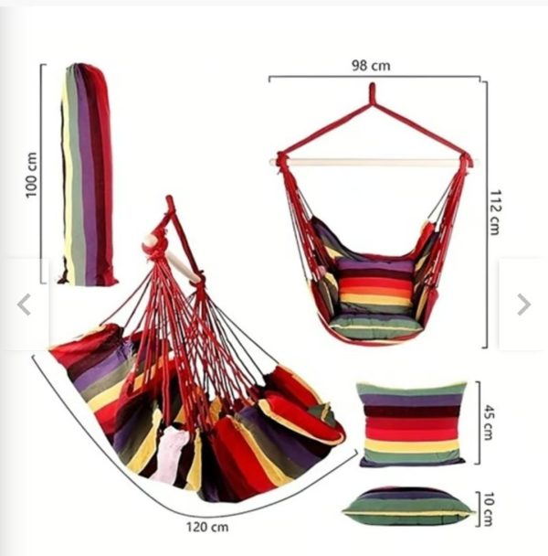 SILLA HAMACA COLUMPIO CON PALO - Imagen 2