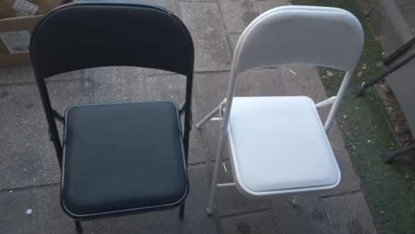 SILLAS PLEGABLES METALICAS CON COJIN