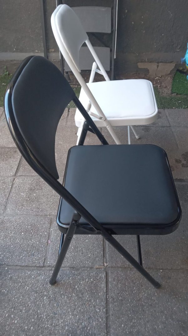 SILLAS PLEGABLES METALICAS CON COJIN - Imagen 3