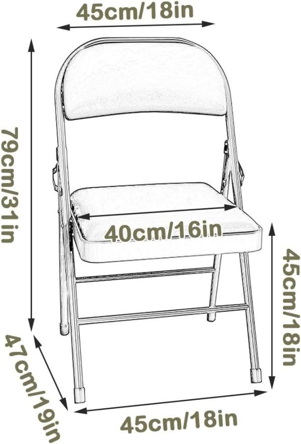 SILLAS PLEGABLES METALICAS CON COJIN - Imagen 4