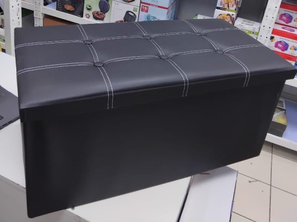 BANQUETA BAUL PLEGABLE DE ECOCUERO - Imagen 4