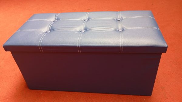 BANQUETA BAUL PLEGABLE DE ECOCUERO - Imagen 3
