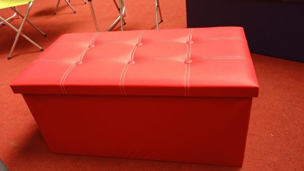 BANQUETA BAUL PLEGABLE DE ECOCUERO