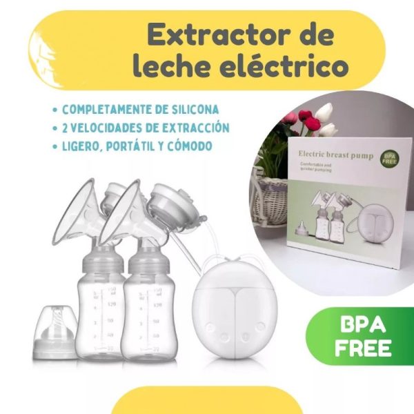 EXTRACTOR DE LECHE ELECTRICO DOBLE PORTATIL