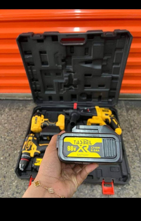 KIT 4 HERRAMIENTAS INALAMBRICAS (TALADRO +ROTOMARTILLO +TALADRO DE IMPACTO - Imagen 6
