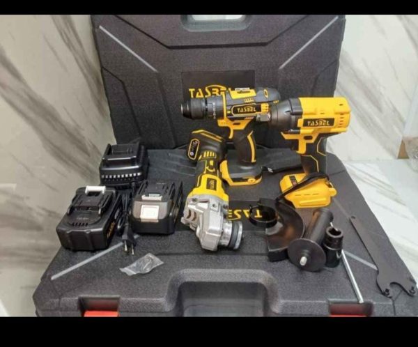KIT 4 HERRAMIENTAS INALAMBRICAS (TALADRO +ROTOMARTILLO +TALADRO DE IMPACTO