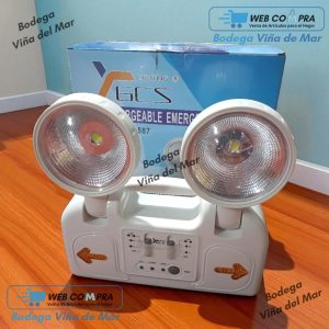 LAMPARA EMERGENCIA DOS FOCOS LUD LED 10W