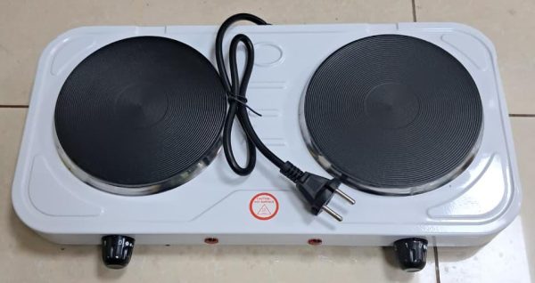 COCINA ELECTRICA 2 HORNILLAS DE PLATO (BLANCA )