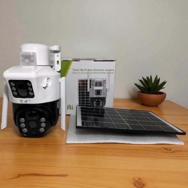 CAMARA DOBLE  LENTE  CON PANEL  SOLAR - Imagen 2