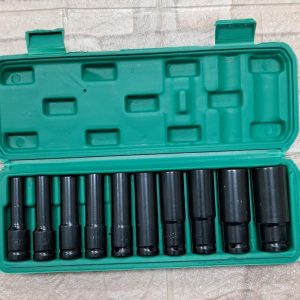 JUEGO DE 10 DADOS 1/2” PARA LLAVE DE IMPACTO 8MM A 24MM